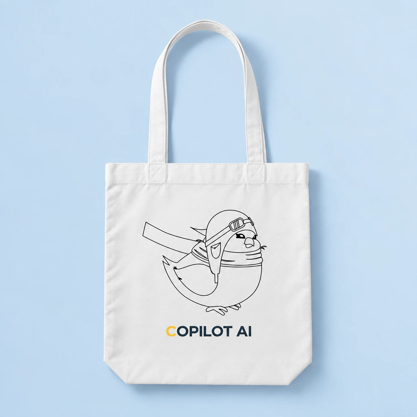 CoPilot AI birdie sticker on a laptop