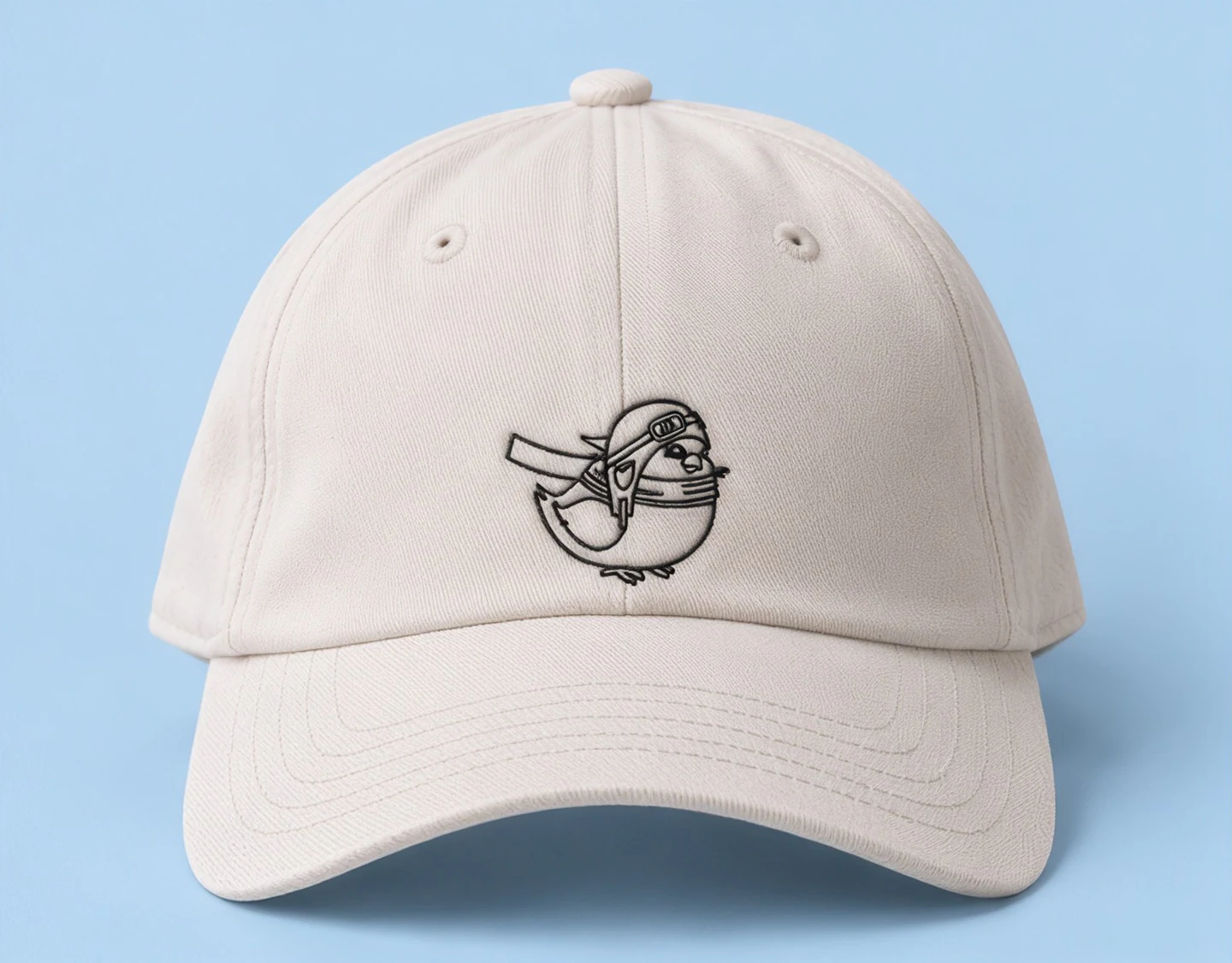 CoPilot AI birdie embroidered on a cap