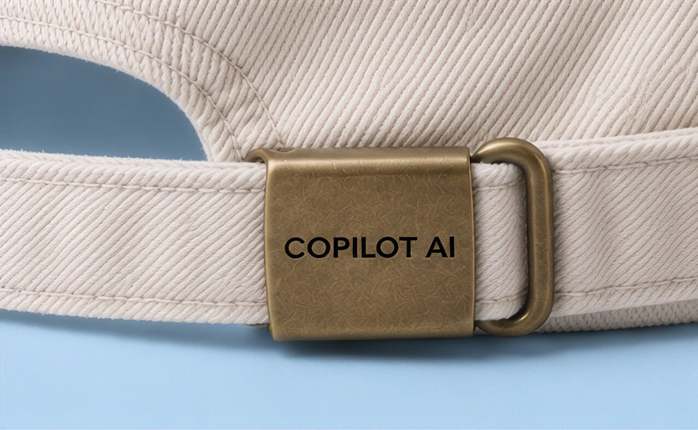 CoPilot AI buckle detail on a cap